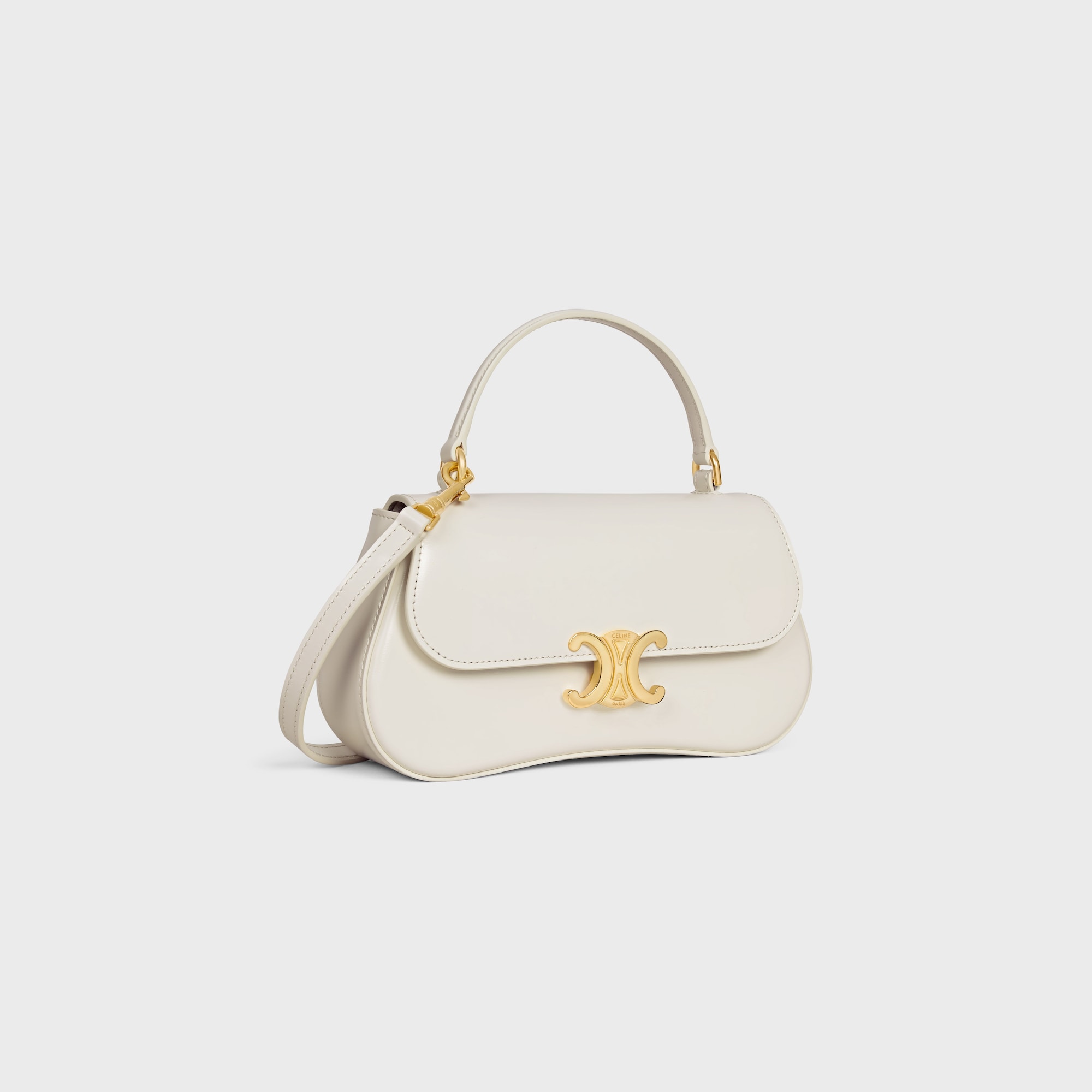 TEEN CELINE LOLA IN SHINY CALFSKIN WHITE COTTON - Image 2